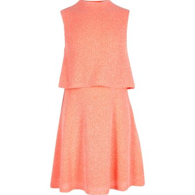 Girls pink double layer dress